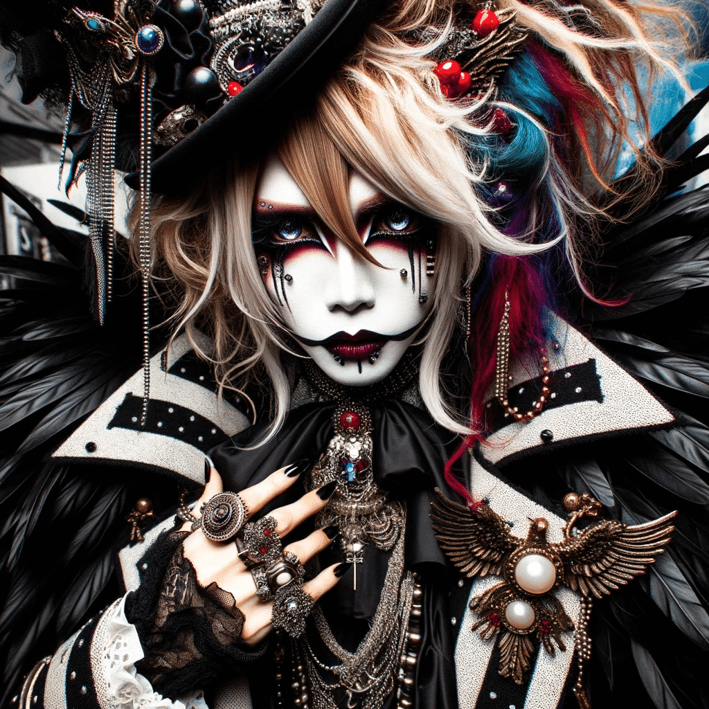 ung kvinde iført visual kei otaku mode
