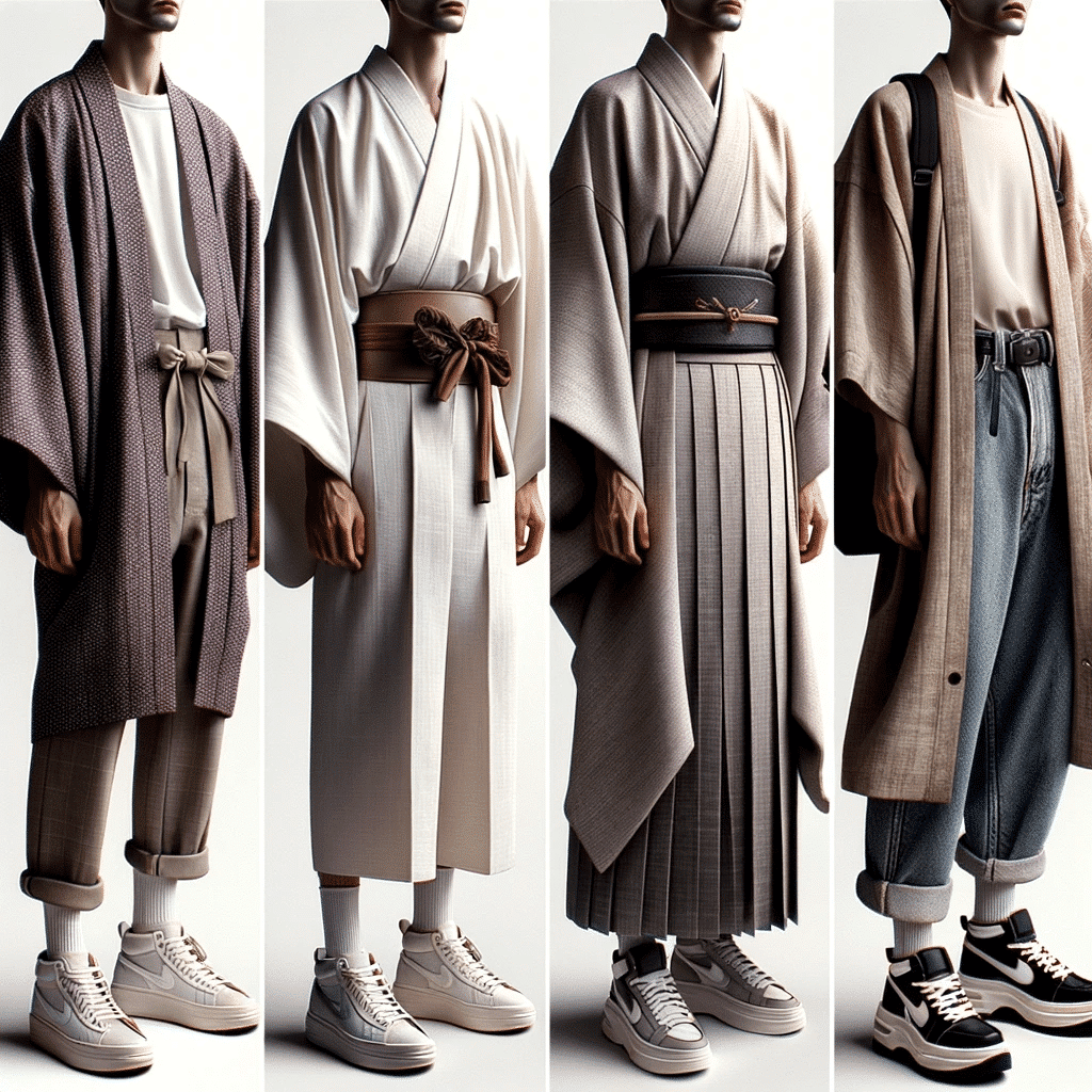 Japansk street fashion, hvor tradtitionelle tøjartikler som haori, kimono og obi bliver blandet sammen med moderne jeans, sneakers og otaku mode.
